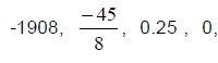 Ejemplo de números racionales