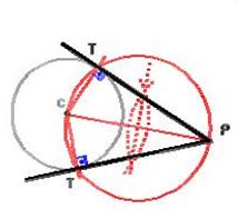 Rectas tangentes a una circunferencia desde un punto exterior