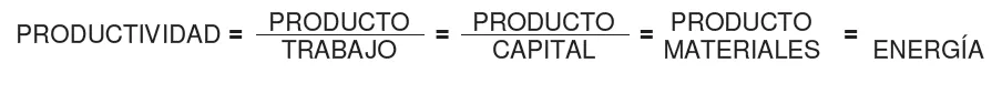 Formula de productividad parcial