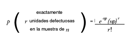 Formula de la distribución de Poisson