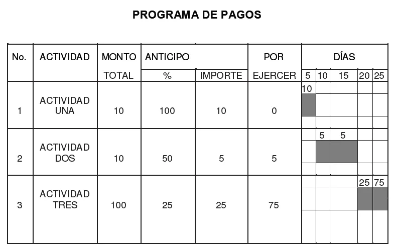 Programa de pagos