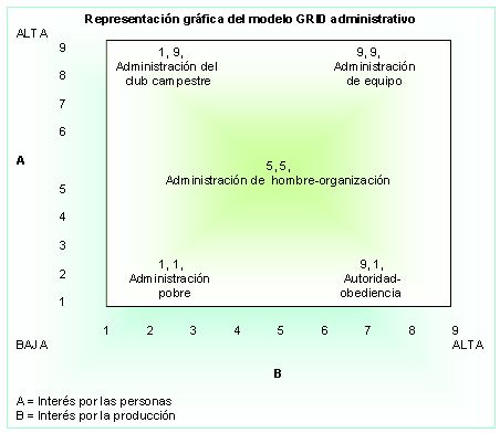 Representación gráfica del modelo GRID administrativo